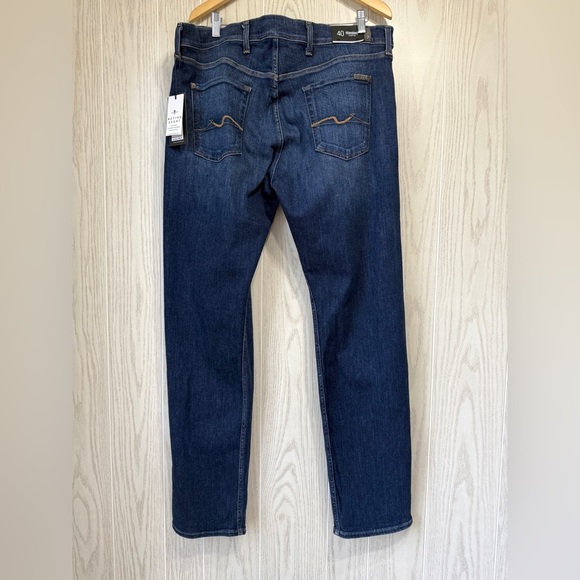 7 For All Mankind Standard Straight Leg Jeans Mens 40 Active Sport NWT - Picture 3 of 4